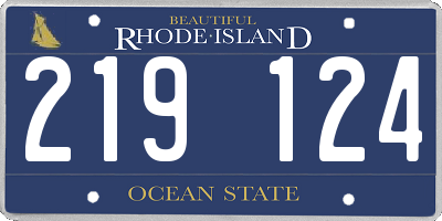 RI license plate 219124