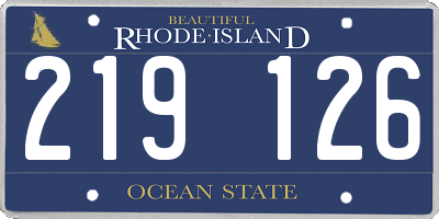 RI license plate 219126