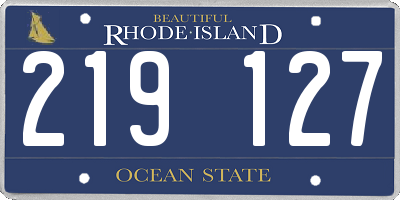 RI license plate 219127