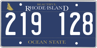RI license plate 219128