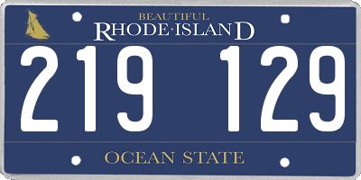 RI license plate 219129