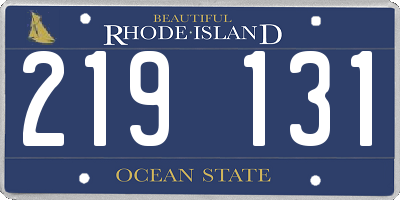 RI license plate 219131