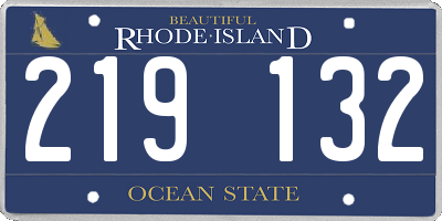 RI license plate 219132