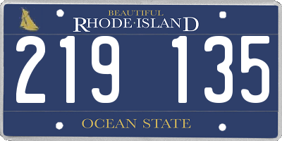 RI license plate 219135