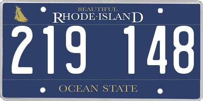 RI license plate 219148