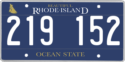 RI license plate 219152