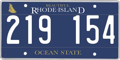 RI license plate 219154