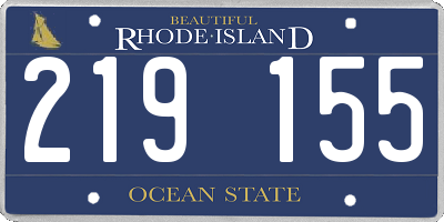 RI license plate 219155