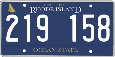 RI license plate 219158