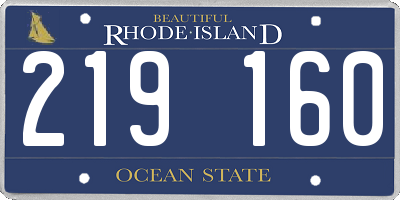 RI license plate 219160