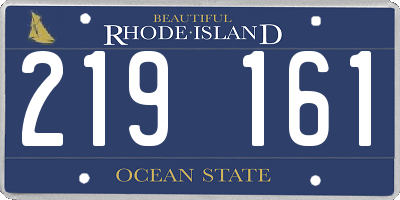 RI license plate 219161