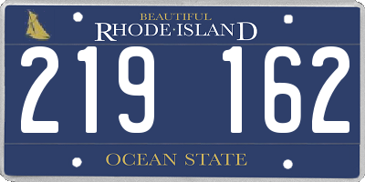 RI license plate 219162