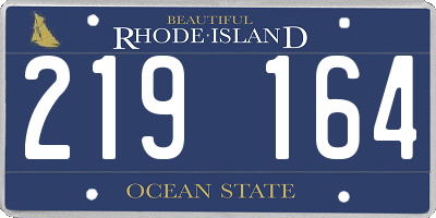 RI license plate 219164