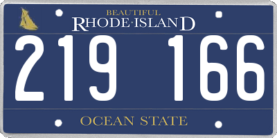 RI license plate 219166