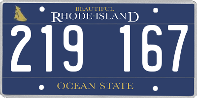 RI license plate 219167
