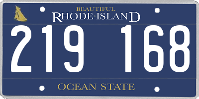 RI license plate 219168