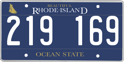 RI license plate 219169