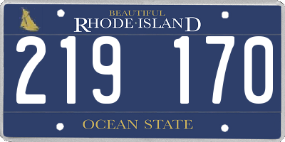 RI license plate 219170