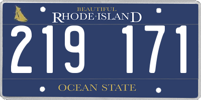 RI license plate 219171