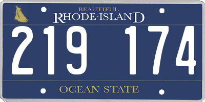 RI license plate 219174