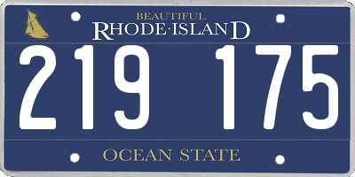 RI license plate 219175