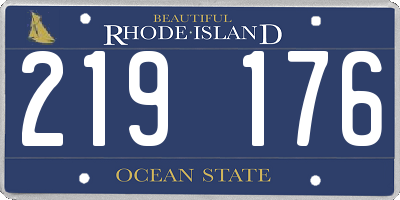 RI license plate 219176