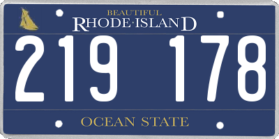 RI license plate 219178