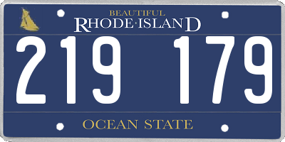 RI license plate 219179
