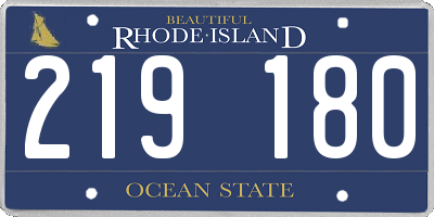 RI license plate 219180