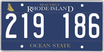 RI license plate 219186