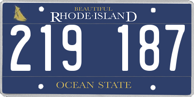 RI license plate 219187