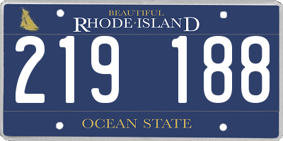 RI license plate 219188