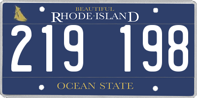 RI license plate 219198