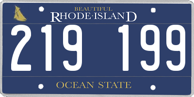 RI license plate 219199