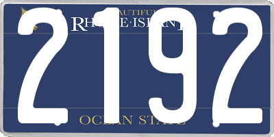 RI license plate 2192