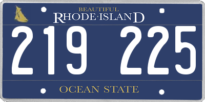 RI license plate 219225