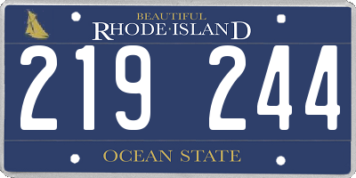 RI license plate 219244