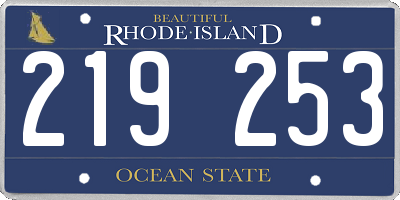 RI license plate 219253