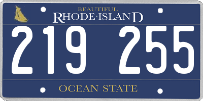 RI license plate 219255