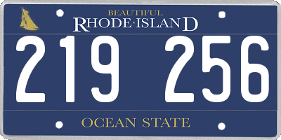 RI license plate 219256