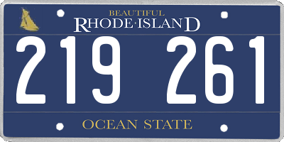 RI license plate 219261