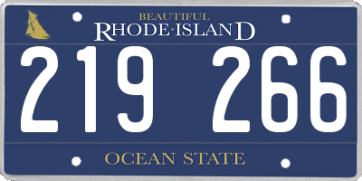 RI license plate 219266