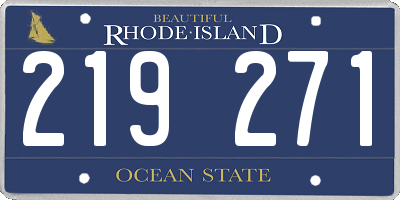 RI license plate 219271