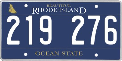 RI license plate 219276