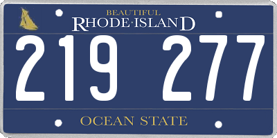 RI license plate 219277