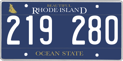 RI license plate 219280