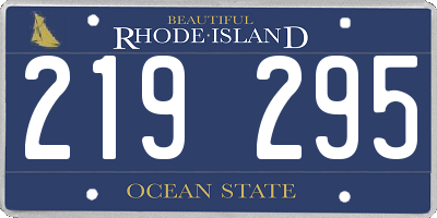 RI license plate 219295