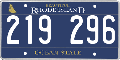 RI license plate 219296