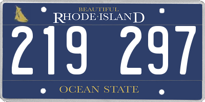 RI license plate 219297