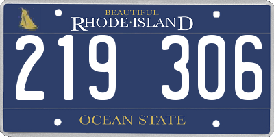 RI license plate 219306